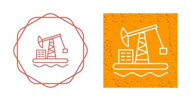 icône de vecteur de plate-forme pétrolière