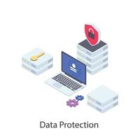 concepts de protection des données vecteur