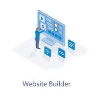concepts de création de site Web vecteur