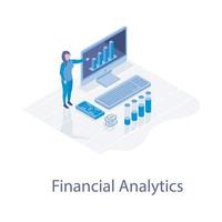 analyse financière en ligne vecteur