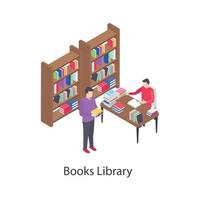 livres de bibliothèque tendance vecteur