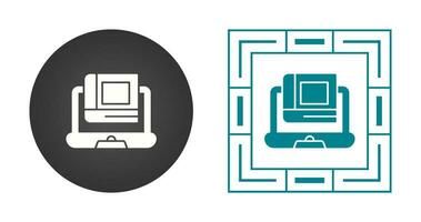 icône de vecteur d'apprentissage en ligne