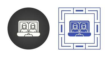 icône de vecteur de réunion en ligne