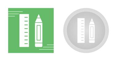 icône de vecteur crayon et règle