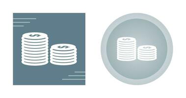 pile d'icône de vecteur de pièces de monnaie