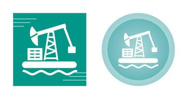 icône de vecteur de plate-forme pétrolière