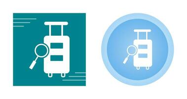 icône de vecteur d'inspection des bagages