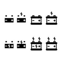 icônes de batterie accu vecteur