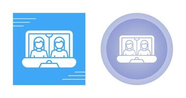 icône de vecteur de réunion en ligne
