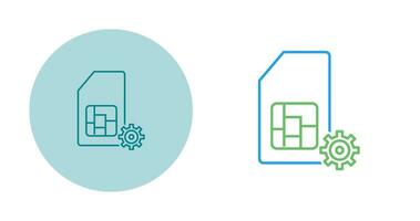 icône de vecteur de gestion sim