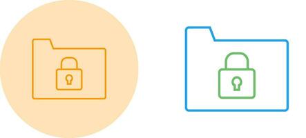 icône de vecteur de dossier sécurisé