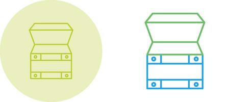 icône de vecteur de boîte au trésor ouverte