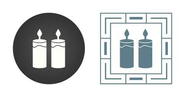 icône de vecteur de deux bougies