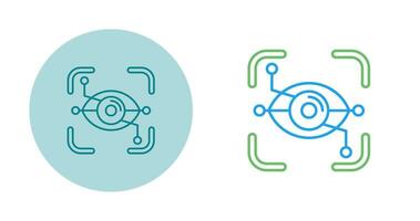 icône de vecteur de reconnaissance des yeux