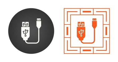 icône de vecteur de câble usb