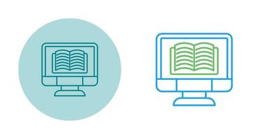 icône de vecteur d'apprentissage en ligne