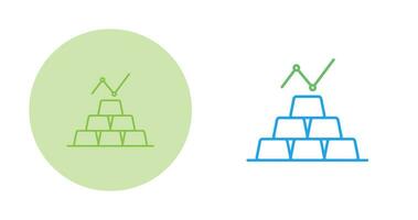 icône de vecteur de lingots d'or
