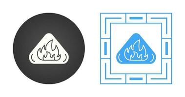 icône de vecteur de danger d'incendie