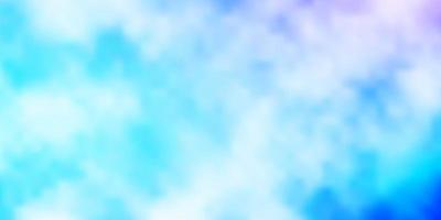 toile de fond vecteur rose clair, bleu avec cumulus. illustration dégradée avec ciel coloré, nuages. modèle pour les sites Web.