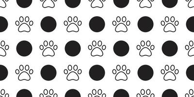 chien patte sans couture modèle vecteur empreinte polka point animal de compagnie écharpe isolé dessin animé chat répéter fond d'écran tuile Contexte