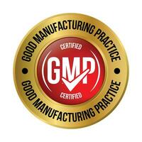 gmp agréé badge, bien fabrication entraine toi agréé timbre, gmp approuvé étiqueter, emballage conception éléments, supplément, gmp qualité contrôle, médical et santé conception élément vecteur illustration