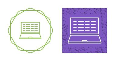 écrire l'icône de vecteur d'ordinateur portable