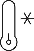 thermomètre médicament icône symbole image vecteur. illustration de le Température du froid et chaud mesure outil conception image.eps dix vecteur