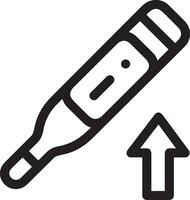 thermomètre médicament icône symbole image vecteur. illustration de le Température du froid et chaud mesure outil conception image.eps dix vecteur