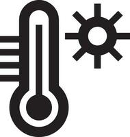 thermomètre médicament icône symbole image vecteur. illustration de le Température du froid et chaud mesure outil conception image.eps dix vecteur