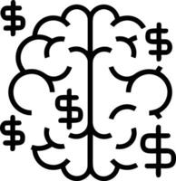 cerveau idée symbole icône vecteur image. illustration de le Créatif intelligence pense conception image. eps dix