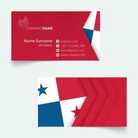 Panama drapeau affaires carte, la norme Taille 90x50 mm affaires carte modèle. vecteur