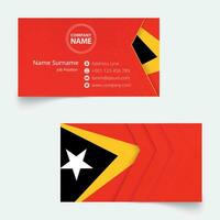 est timor drapeau affaires carte, la norme Taille 90x50 mm affaires carte modèle. vecteur