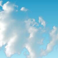 fond naturel avec nuage sur ciel bleu. nuage réaliste sur fond bleu. illustration vectorielle vecteur