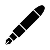 Fontaine stylo vecteur glyphe icône pour personnel et commercial utiliser.