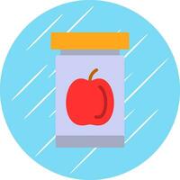 Pomme confiture vecteur icône conception