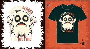 Halloween fantôme ne le fais pas être effrayé, c'est juste moi T-shirt vecteur