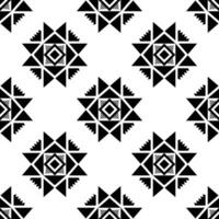 ethnique géométrique art pour impression. sans couture abstrait répéter modèle. aztèque et navajo tribal style. noir et blanc couleurs. conception pour textile, modèle, tissu, chemise, tapis, décoratif, Contexte. vecteur