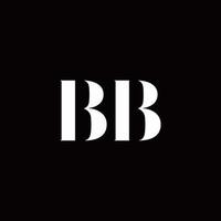 modèle de conception de logo initial de lettre de logo bb vecteur