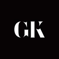 modèle de conception de logo initial de lettre de logo gk vecteur