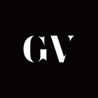 modèle de conception de logo initial de lettre de logo gv vecteur