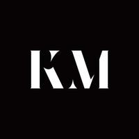 modèle de conception de logo initial de lettre de logo km