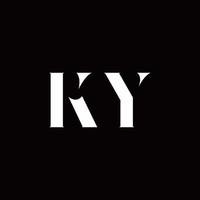 modèle de conception de logo initial de lettre de logo ky vecteur