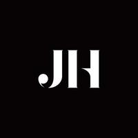 modèle de conception de logo initial de lettre de logo jh vecteur