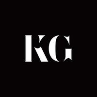 modèle de conception de logo initial de lettre de logo kg vecteur