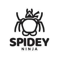 araignée ninja logo conception adobe illustrateur ouvrages d'art vecteur