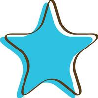 ligne art illustration de étoile élément dans le ciel bleu couleur. vecteur