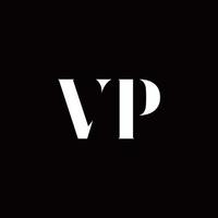 modèle de conception de logo initial de lettre de logo vp vecteur