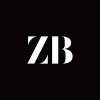 modèle de conception de logo initial de lettre de logo zb vecteur