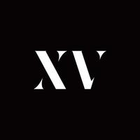 modèle de conception de logo initial lettre xv logo vecteur