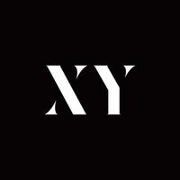 modèle de conception de logo initial de lettre de logo xy vecteur